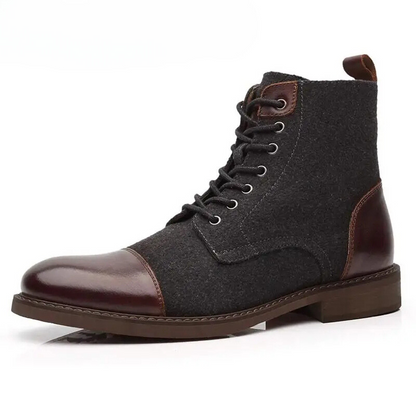 Men's Insulated Wool High Top Chelsea Boots | Sustainable Leather