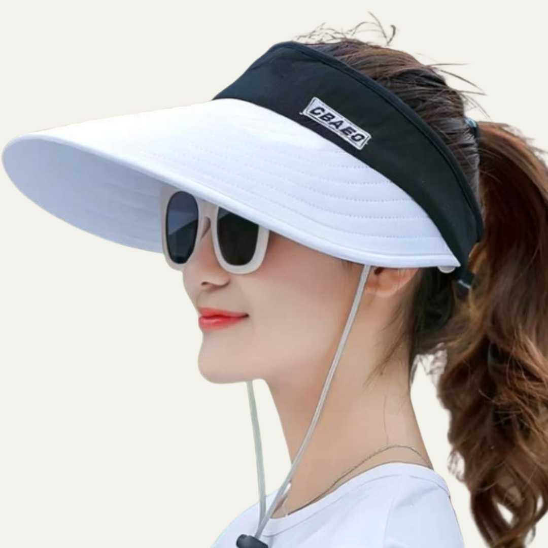 VogeLuxe | Women’s Foldable Wide Brim Sun Visor Hat