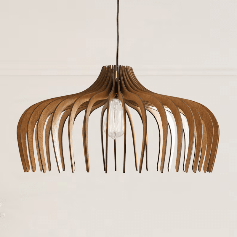 Rustic Wood Pendant Chandelier