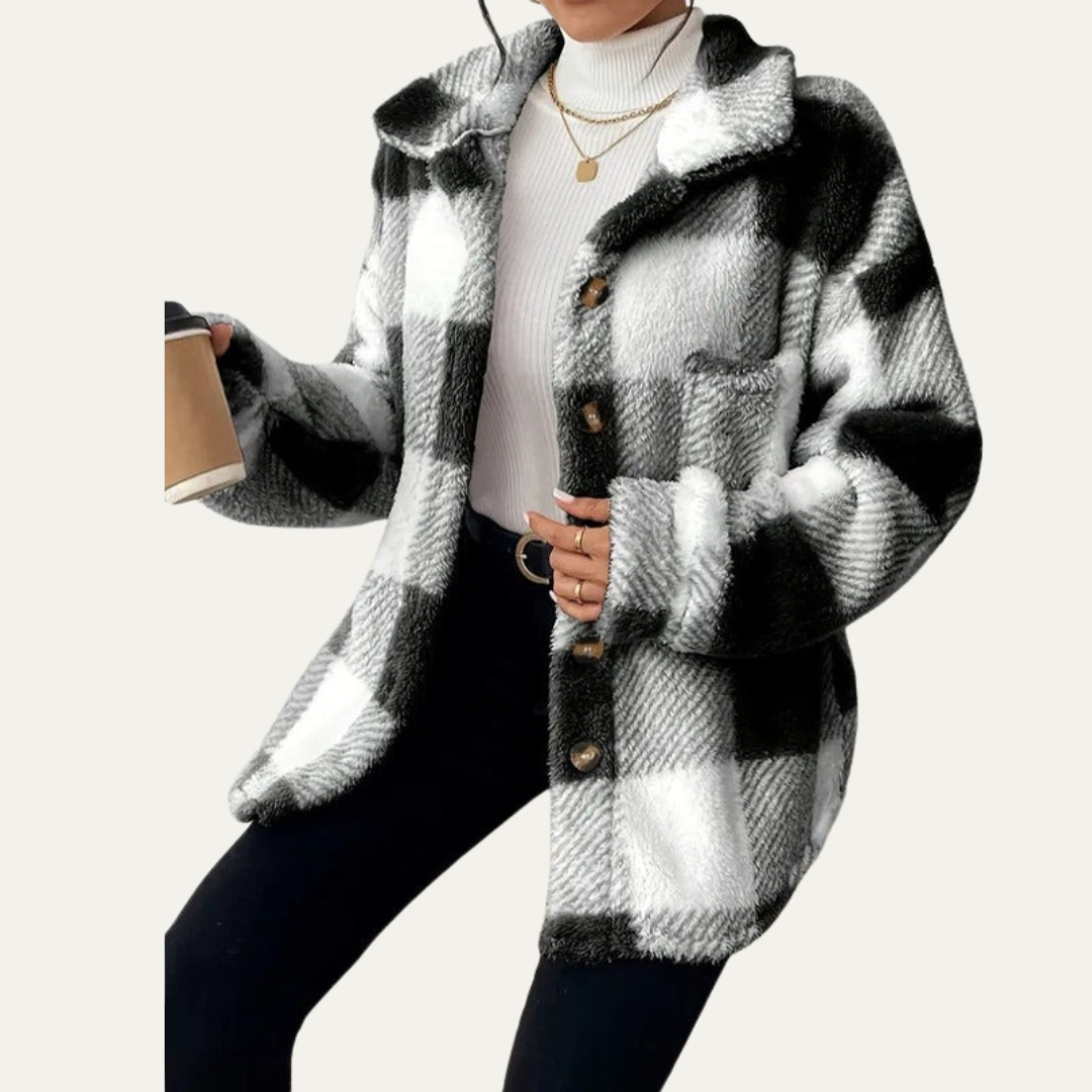 VogeLuxe | Women’s Oversized Plaid Shacket