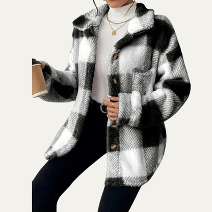 VogeLuxe | Women’s Oversized Plaid Shacket