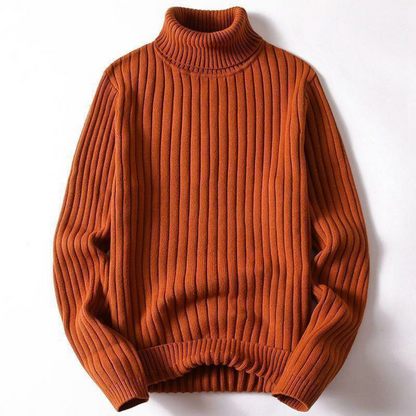 VogeLuxe | Men’s Oversized Ribbed Turtleneck Sweater