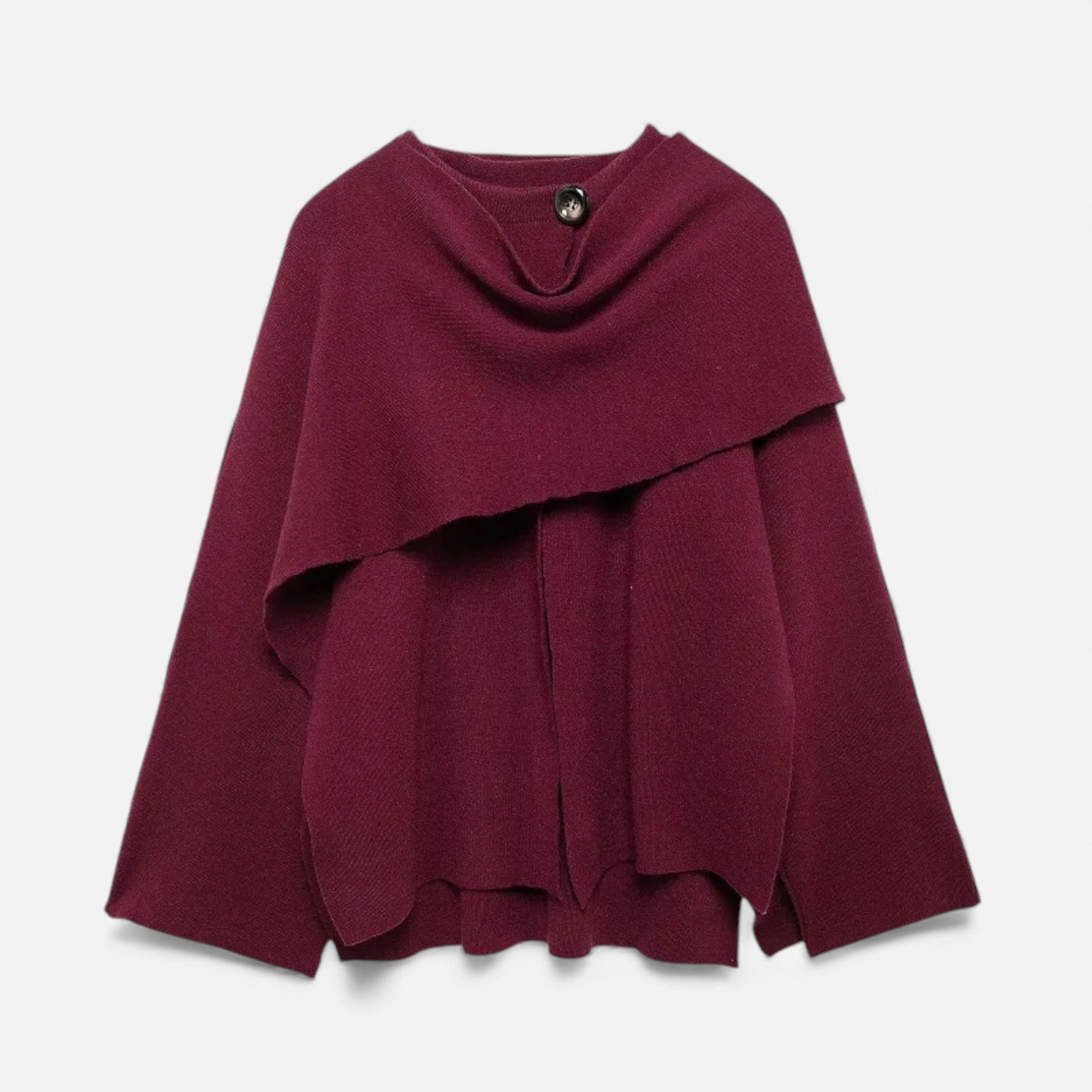 Soft Women's Wool Cardigan Poncho Sweater - VogeLuxe