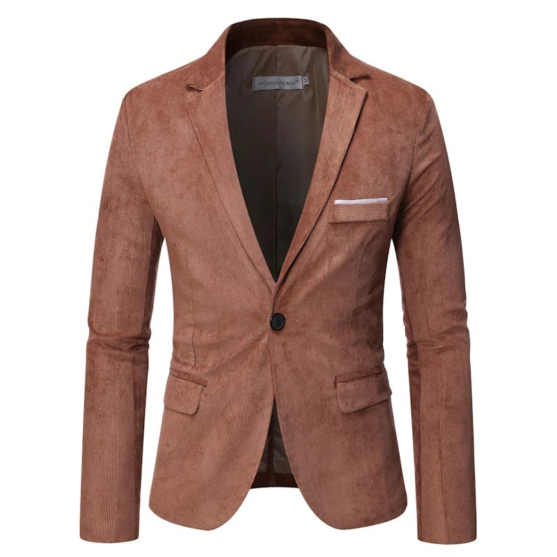 Relaxed Fit Mens Corduroy Jacket - VogeLuxe