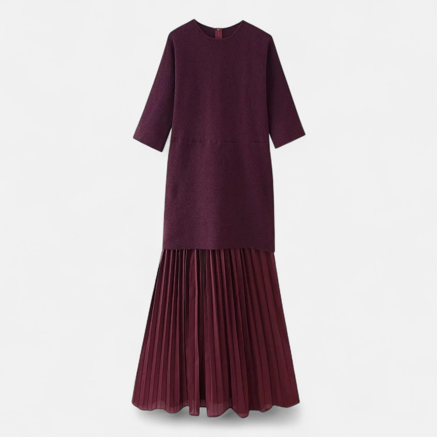Classic Ladies Fall Pleated Dress