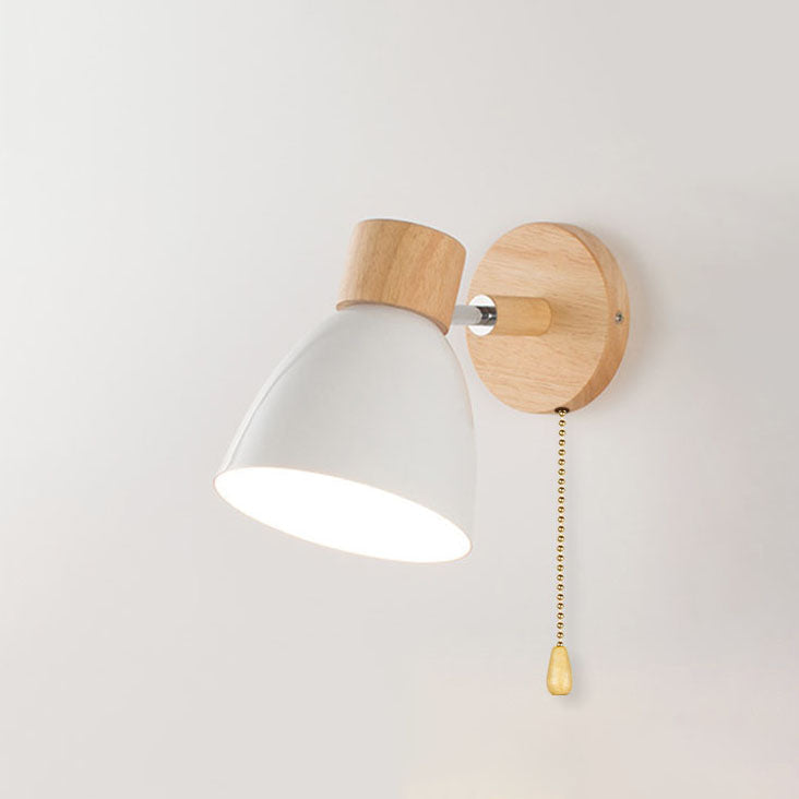 Rustic Wooden Iron Wall Lamp