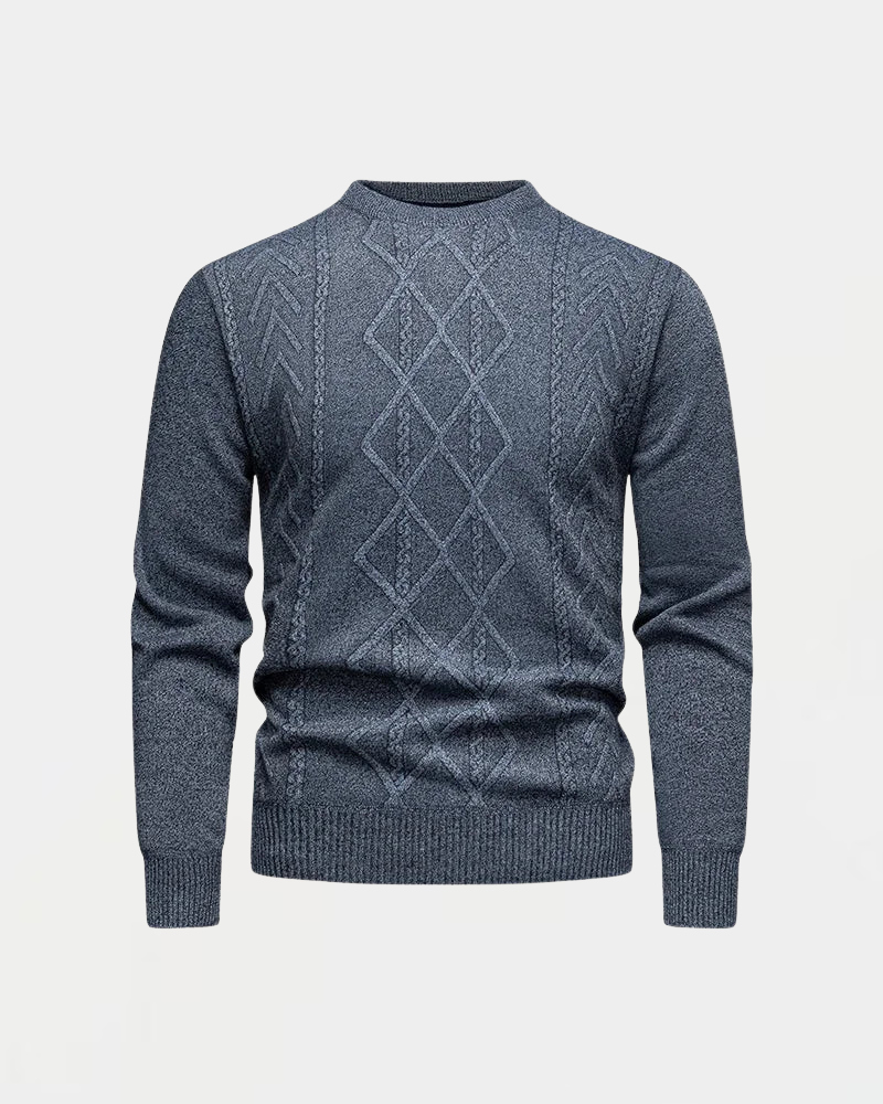 VogeLuxe | Men’s Slim Fit Textured Crewneck Pullover Sweater