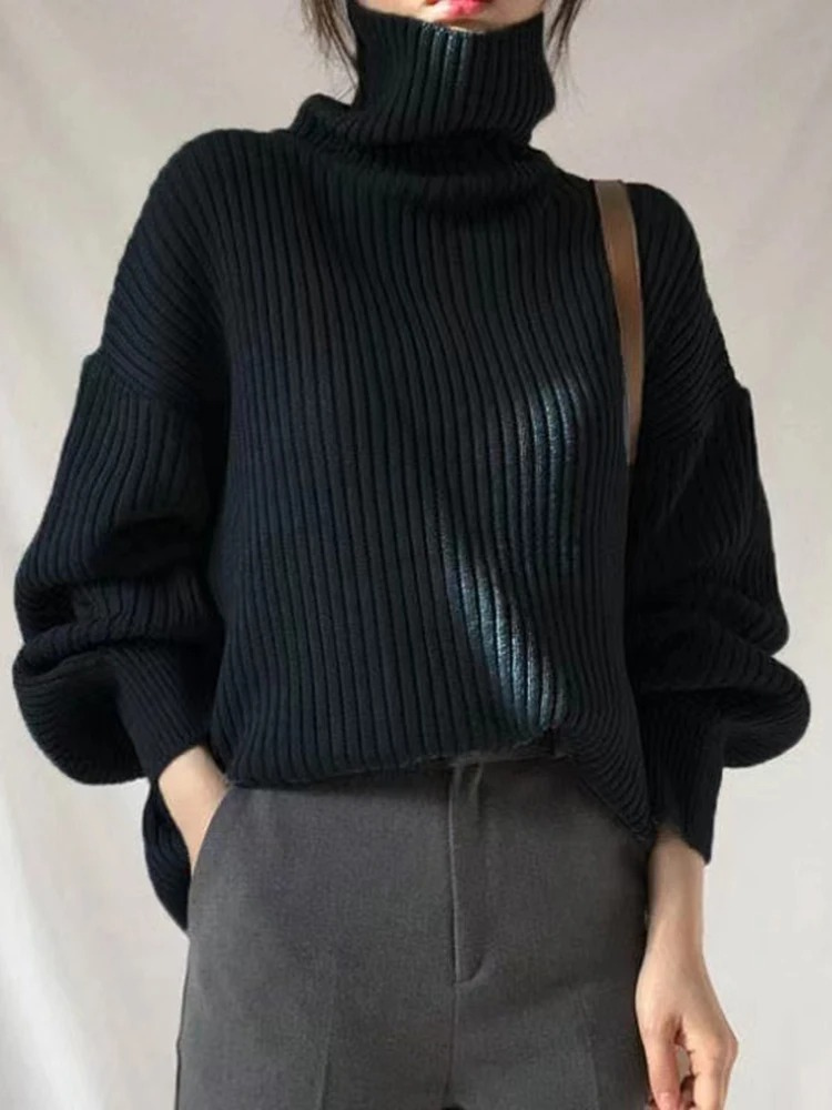 Warm Cozy Women's Winter Turtleneck Sweater