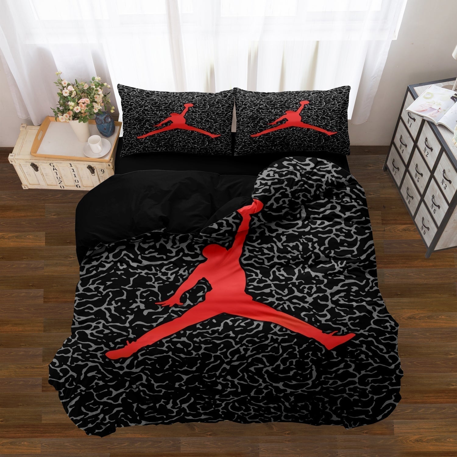 Cozy Kids Basketball Bedding Set Soft Microfiber Duvet Cover - BritishElegance