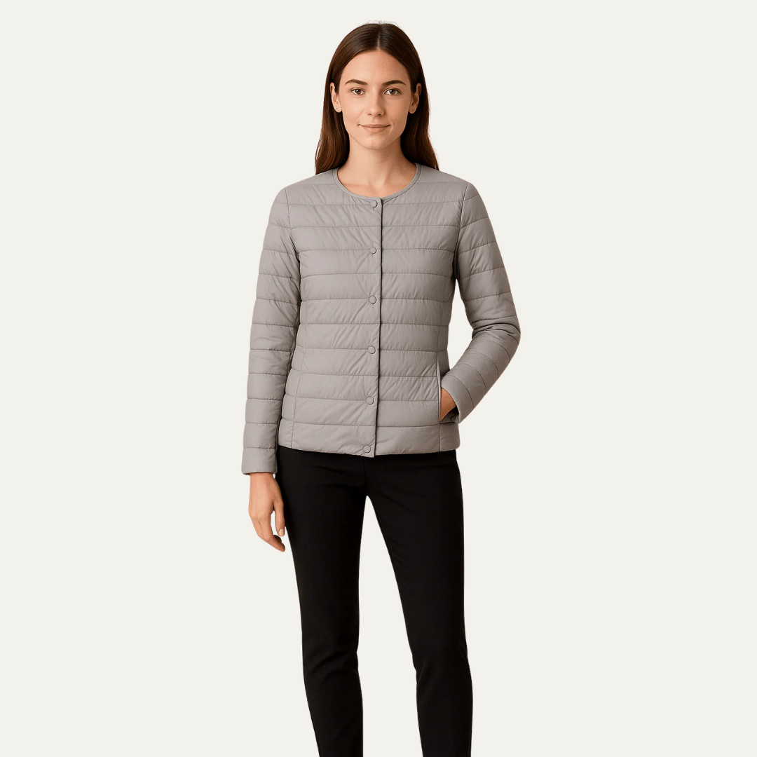 VogeLuxe | Women’s Lightweight Quilted Snap Jacket