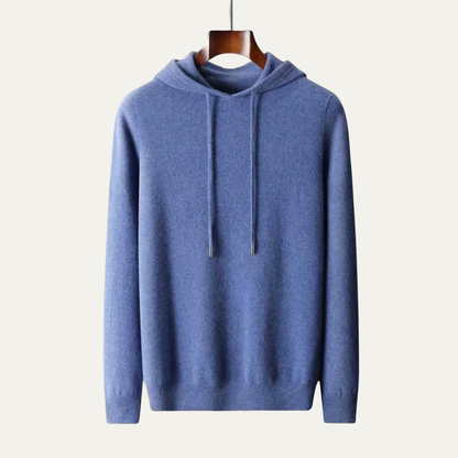 VogeLuxe | Men’s Fine-Knit Hoodie Sweater
