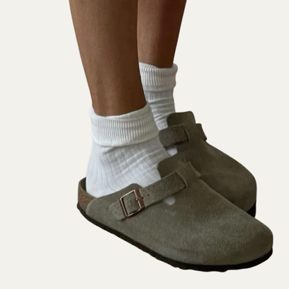 VogeLuxe | Men’s Suede Closed Toe Slip On Clogs