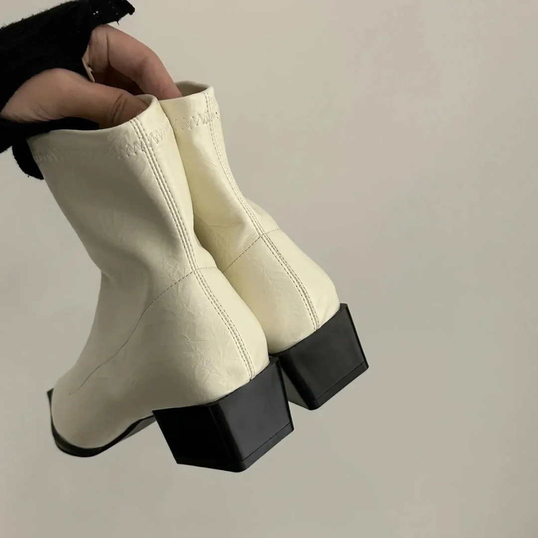 Women's Pointed Low Heel Boots