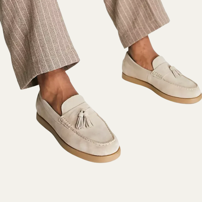 VogeLuxe | Men’s Suede Tassel Moccasin Loafers