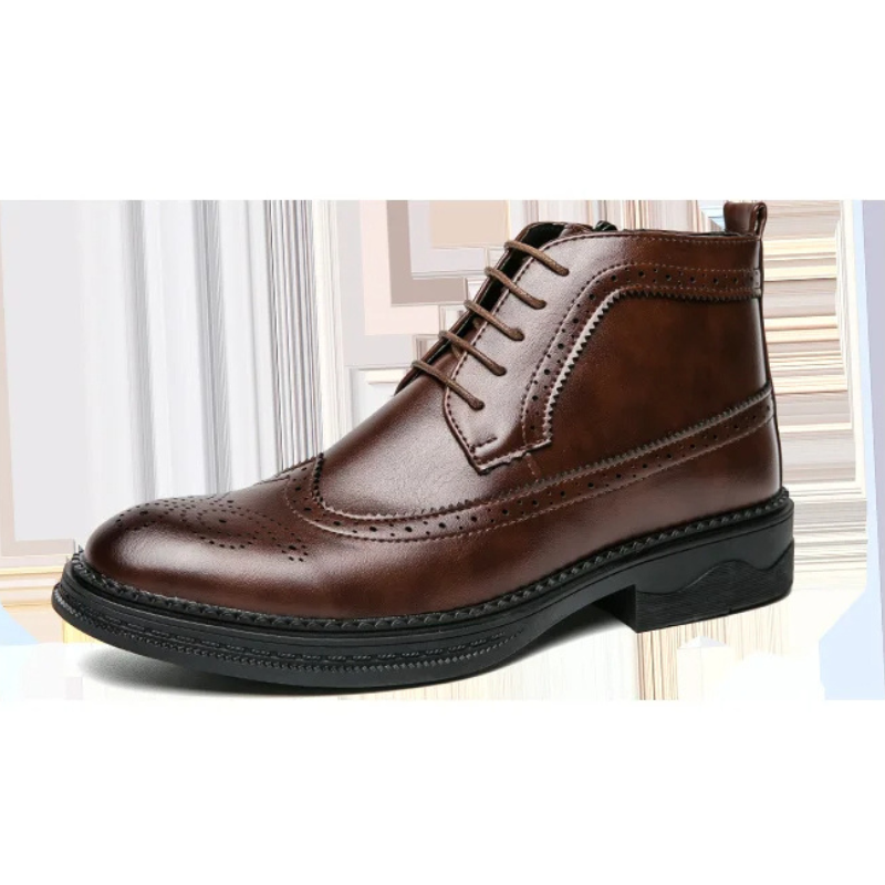 Premium Vegan Leather High Top Chelsea Ankle Boots