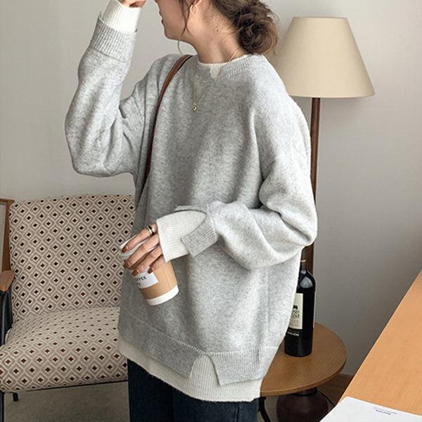 Soft Grey Cashmere Sweater for Women