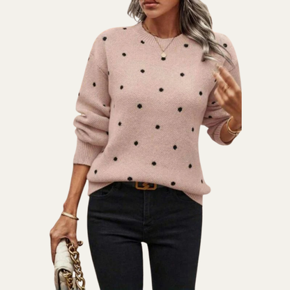 VogeLuxe | Women’s Polka Dot Knit Sweater