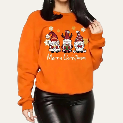 VogeLuxe | Women’s Christmas Gnome Crewneck Sweatshirt