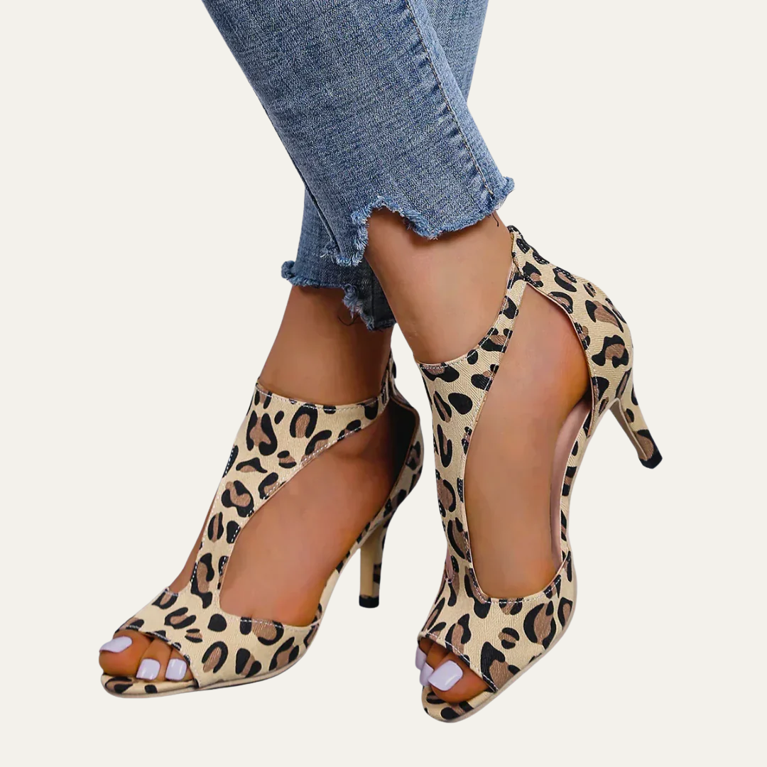 VogeLuxe | Women’s Open Toe T Strap Kitten Heel Sandal