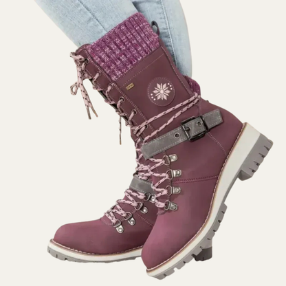 VogeLuxe | Women’s Mid Calf Winter Boots with Hiking Design