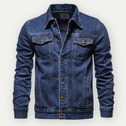 VogeLuxe | Men’s Slim Fit Trucker Jacket With Structured Stitching