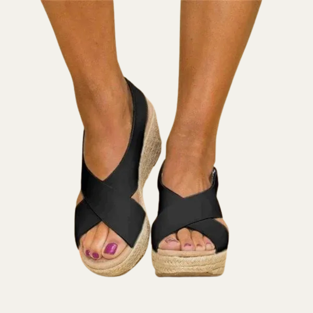 VogeLuxe | Women’s Espadrille Wedge Sandal with Peep Toe