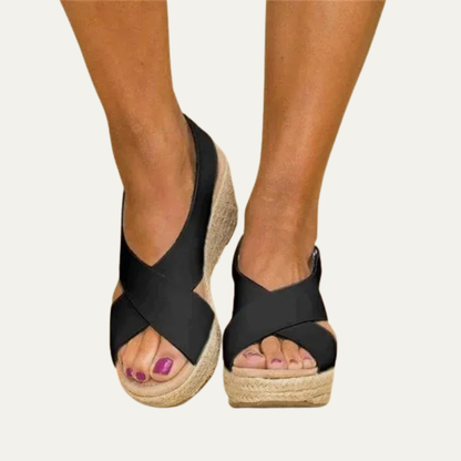 VogeLuxe | Women’s Espadrille Wedge Sandal with Peep Toe