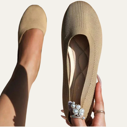 VogeLuxe | Women’s Round Toe Knit Ballet Flats
