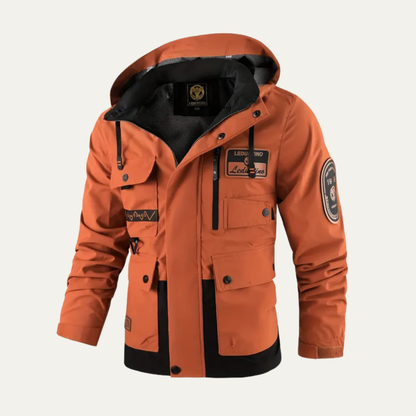 VogeLuxe | Men’s Technical Utility Jacket with Detachable Hood