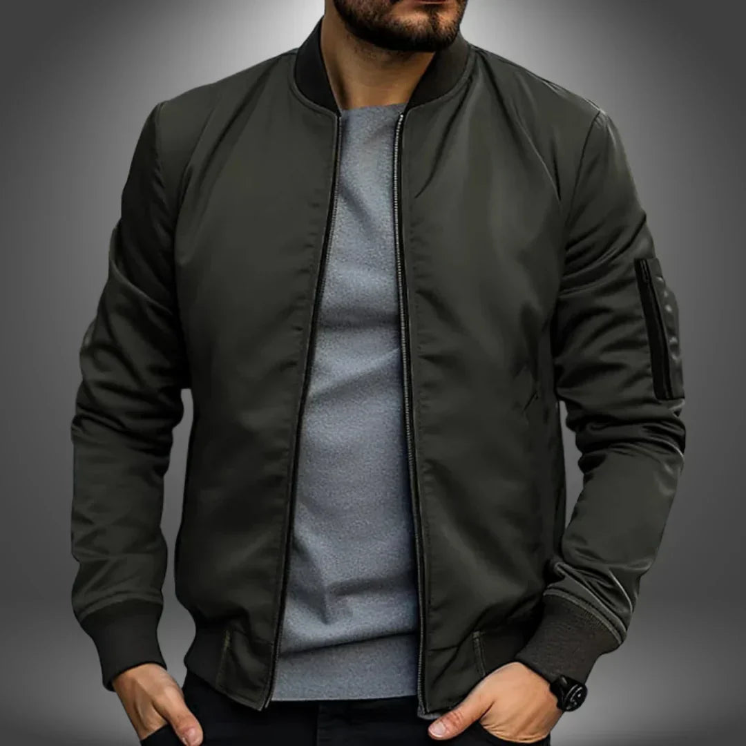Slim Fit Water Resistant Bomber Jacket