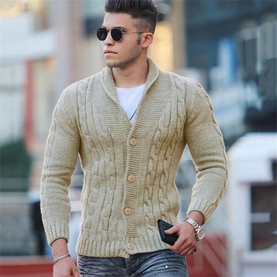 Men's Cozy Relaxed Fit Winter Sweater Cardigan