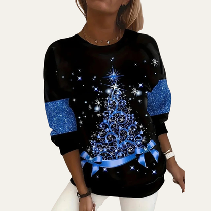 VogeLuxe | Women’s Seasonal Graphic Long Sleeve Sweatshirt