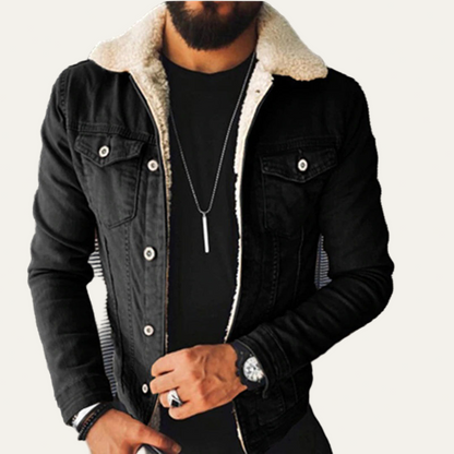 VogeLuxe | Men’s Sherpa Lined Denim Jacket