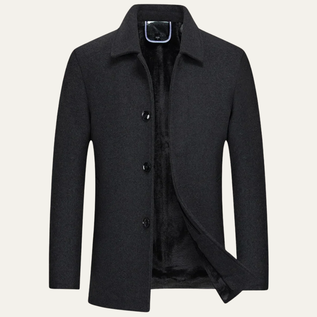 VogeLuxe | Men’s Sherpa-Lined Button Coat