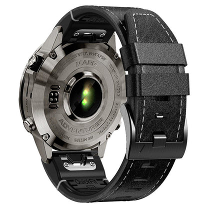 Durable Leather Strap for Garmin Fenix Watches - BritishElegance