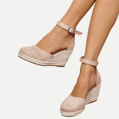 VogeLuxe | Women’s Closed Toe Espadrille Wedge Sandals