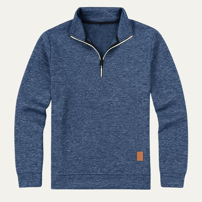 VogeLuxe | Men’s Quarter Zip Mock Collar Sweatshirt