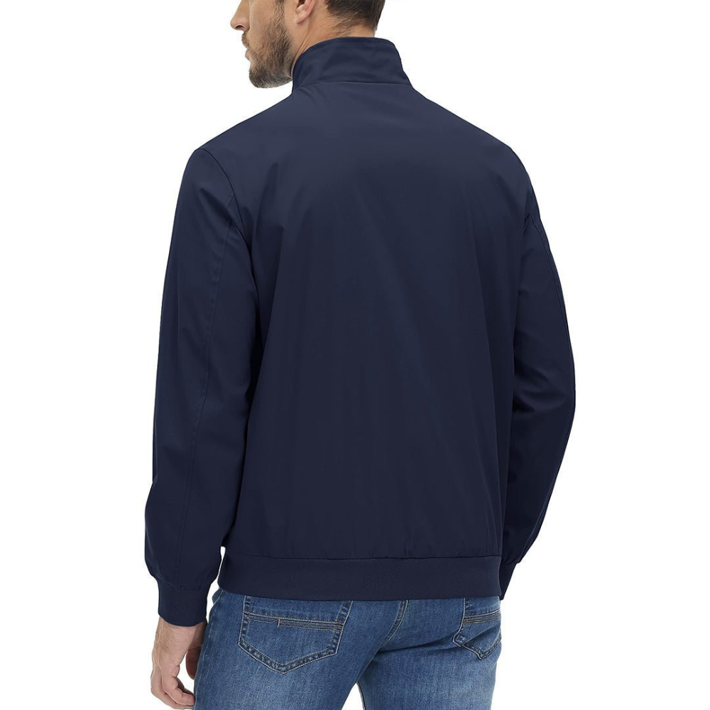 VogeLuxe | Men’s Minimalist Zip Front Blouson Jacket