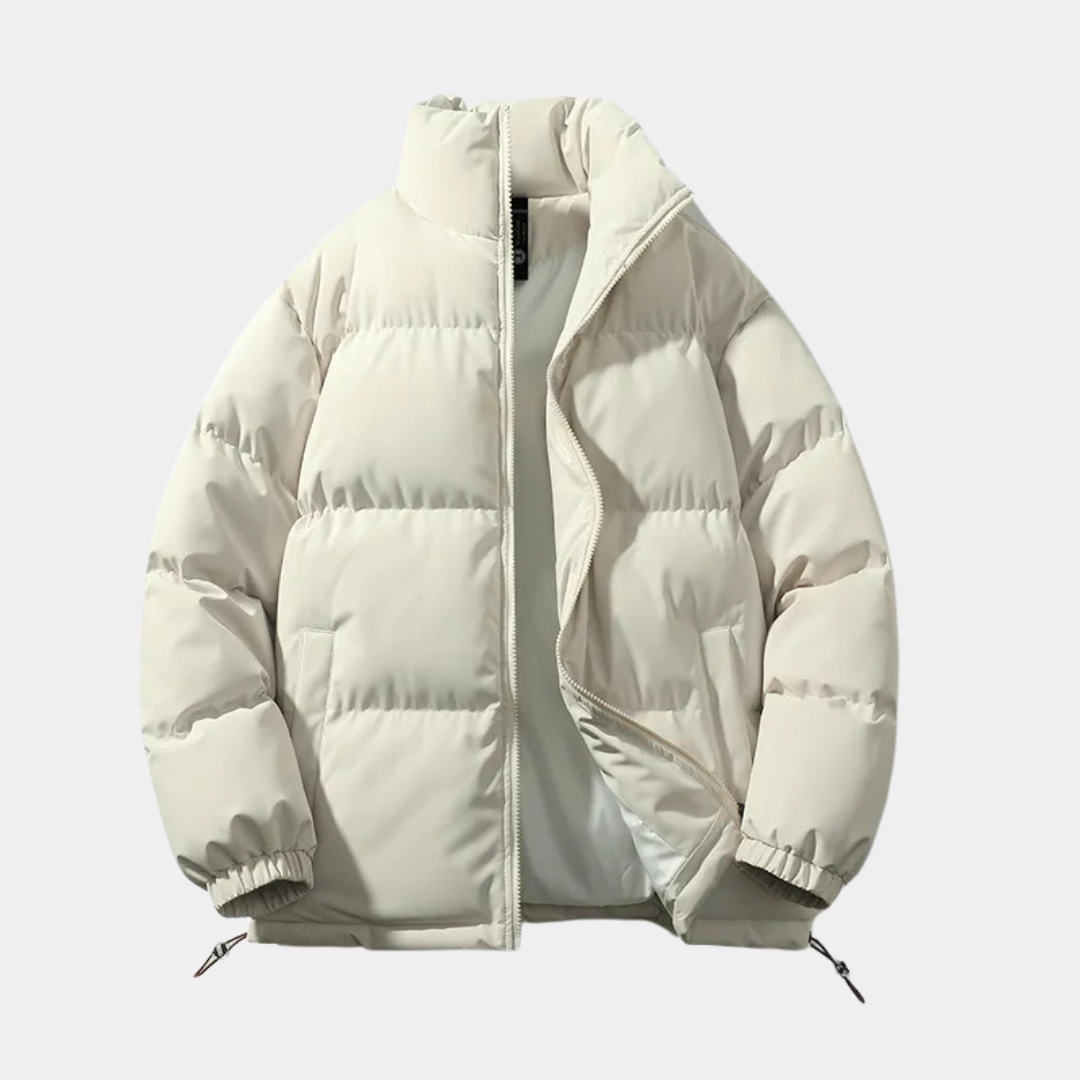 VogeLuxe | Men’s Wool Look Bomber Jacket with Contrast Collar