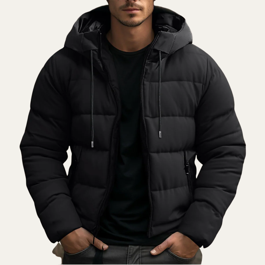 VogeLuxe | Men’s Wide Baffle Hooded Puffer Jacket