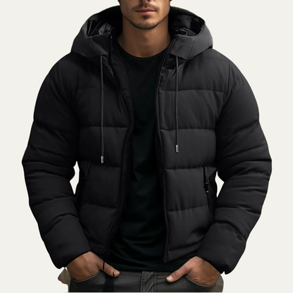 VogeLuxe | Men’s Wide Baffle Hooded Puffer Jacket