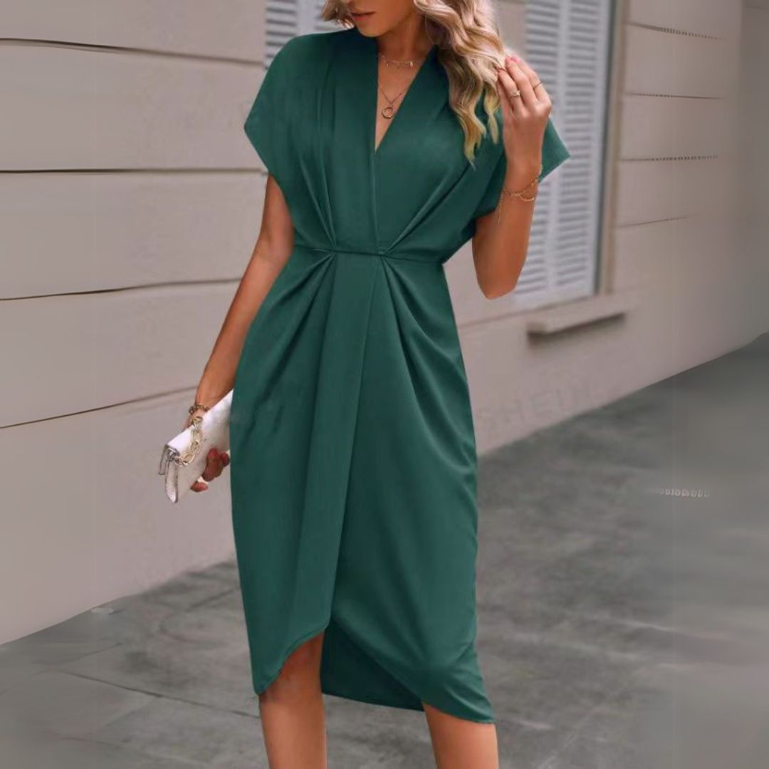 Flowy Chiffon Midi Dress for Ladies
