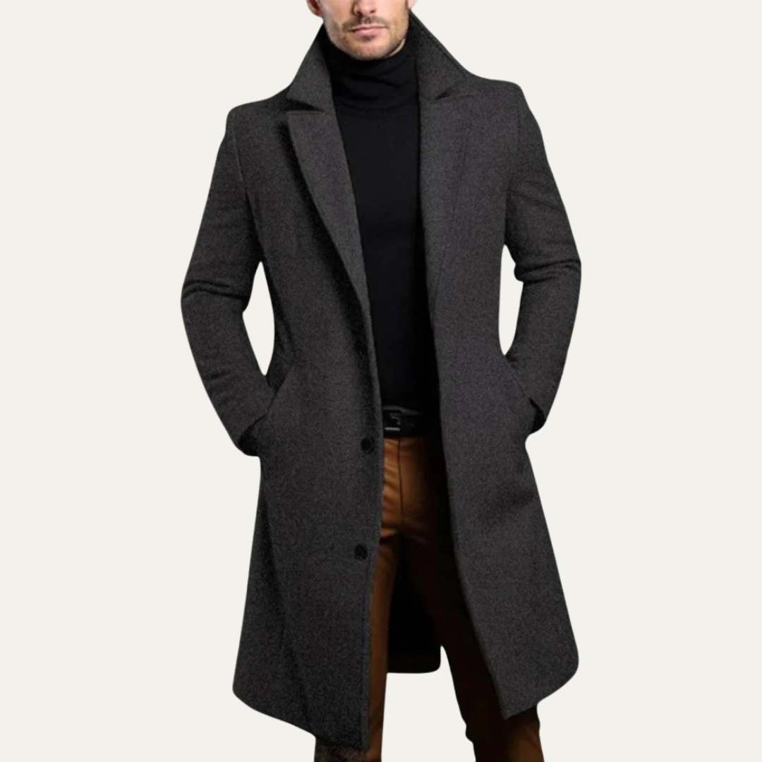 VogeLuxe | Men’s Tailored Long Topcoat