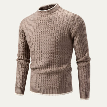 VogeLuxe | Men’s Textured Vertical Pattern Knit Sweater