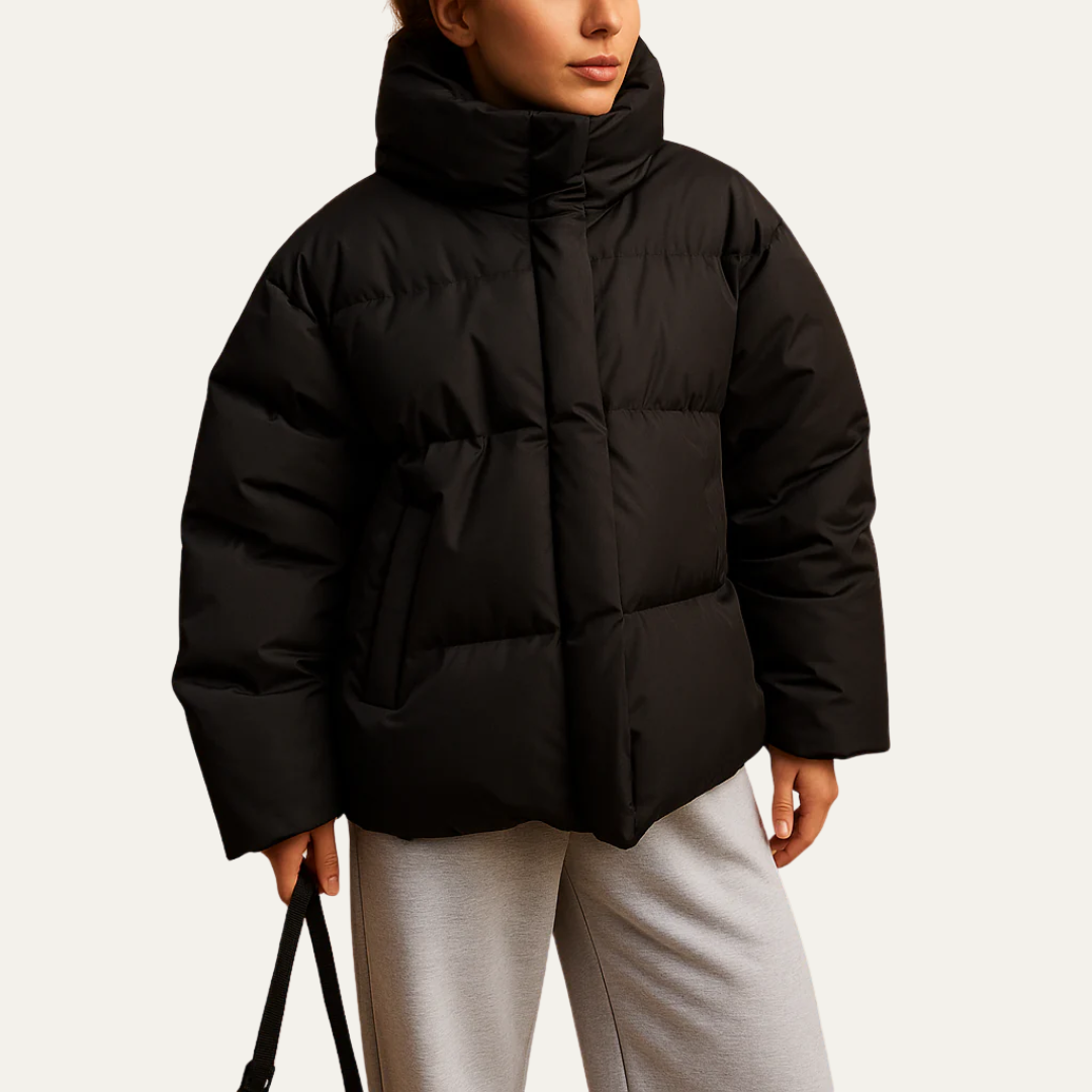 VogeLuxe | Women’s Lightweight Hooded Stand Collar Puffer Jacket