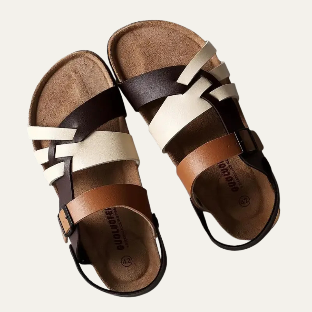 VogeLuxe | Women’s Woven Slingback Cork Footbed Sandals
