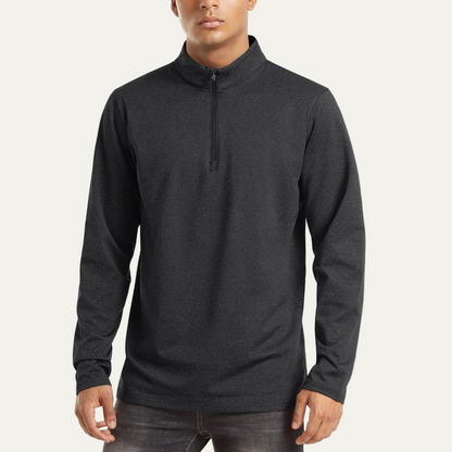 VogeLuxe | Men’s Technical Quarter Zip Stand Collar Shirt