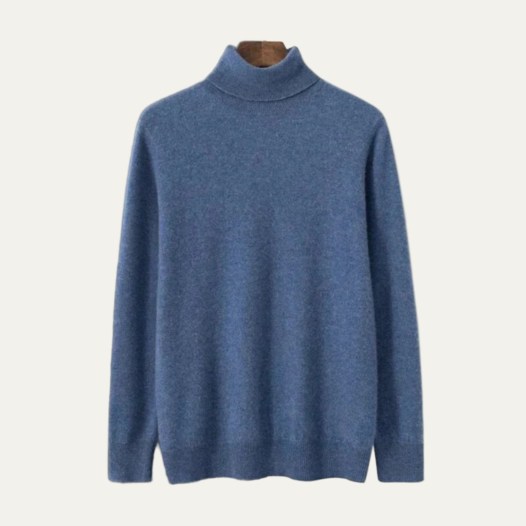 VogeLuxe | Men’s Smooth Knit Turtleneck Pullover