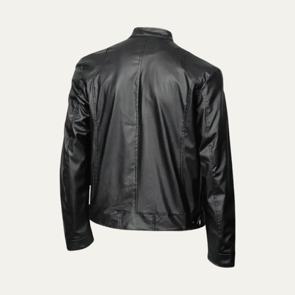 VogeLuxe | Men’s Fitted Leather Motorcycle Jacket