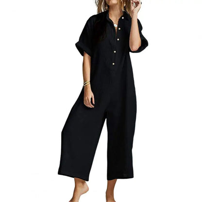 Summer Women's Button Front Romper